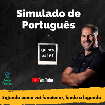 Simulado de Português com professor Décio Terror