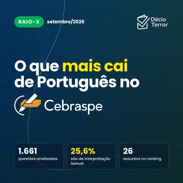 O que o Cebraspe mais cobra em Português: raio-x de 1.661 questões