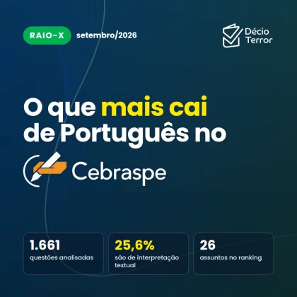 O que o Cebraspe mais cobra em Português: raio-x de 1.661 questões