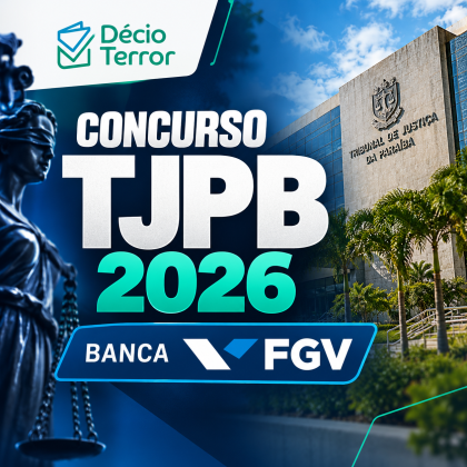 Concurso TJPB 2026: FGV é contratada